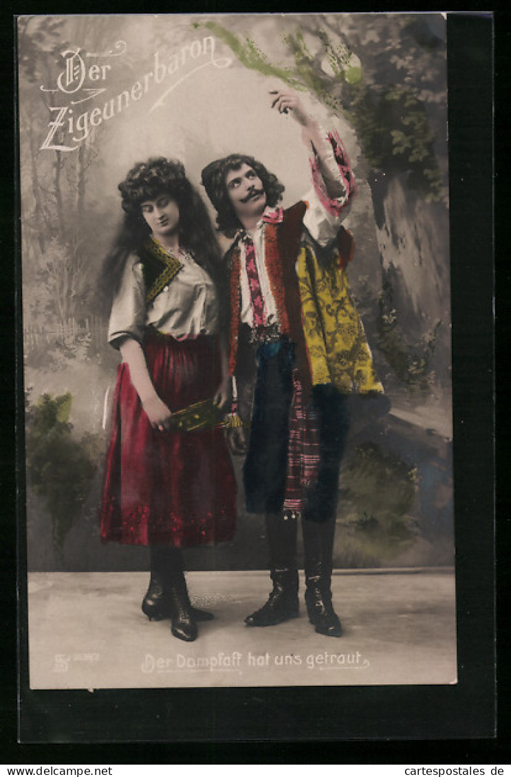 AK Operette Der Zigeunerbaron, Der Dompfaff..., Szenenbild  - Opera