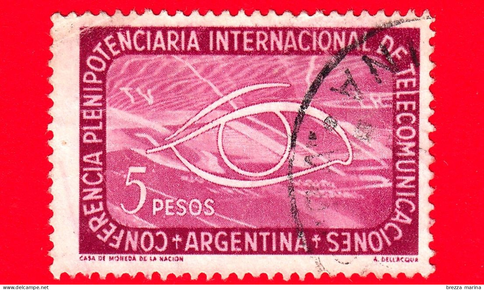 ARGENTINA - Usato - 1954 - Conferenza Sulle Telecomunicazioni - 5 - Used Stamps