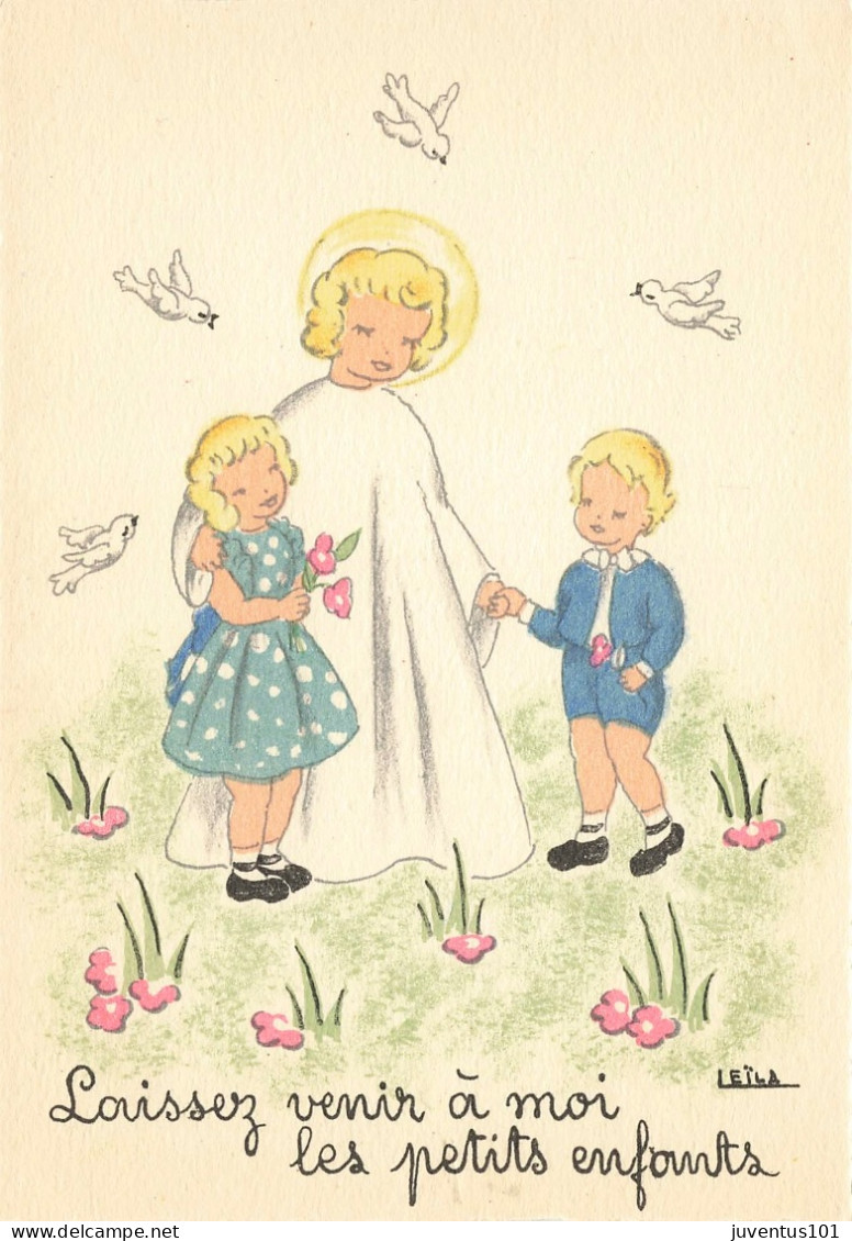 CPA Illustration-Leïla-Laissea Venir à Moi Les Petits Enfants-RARE        L2820 - Contemporain (à Partir De 1950)