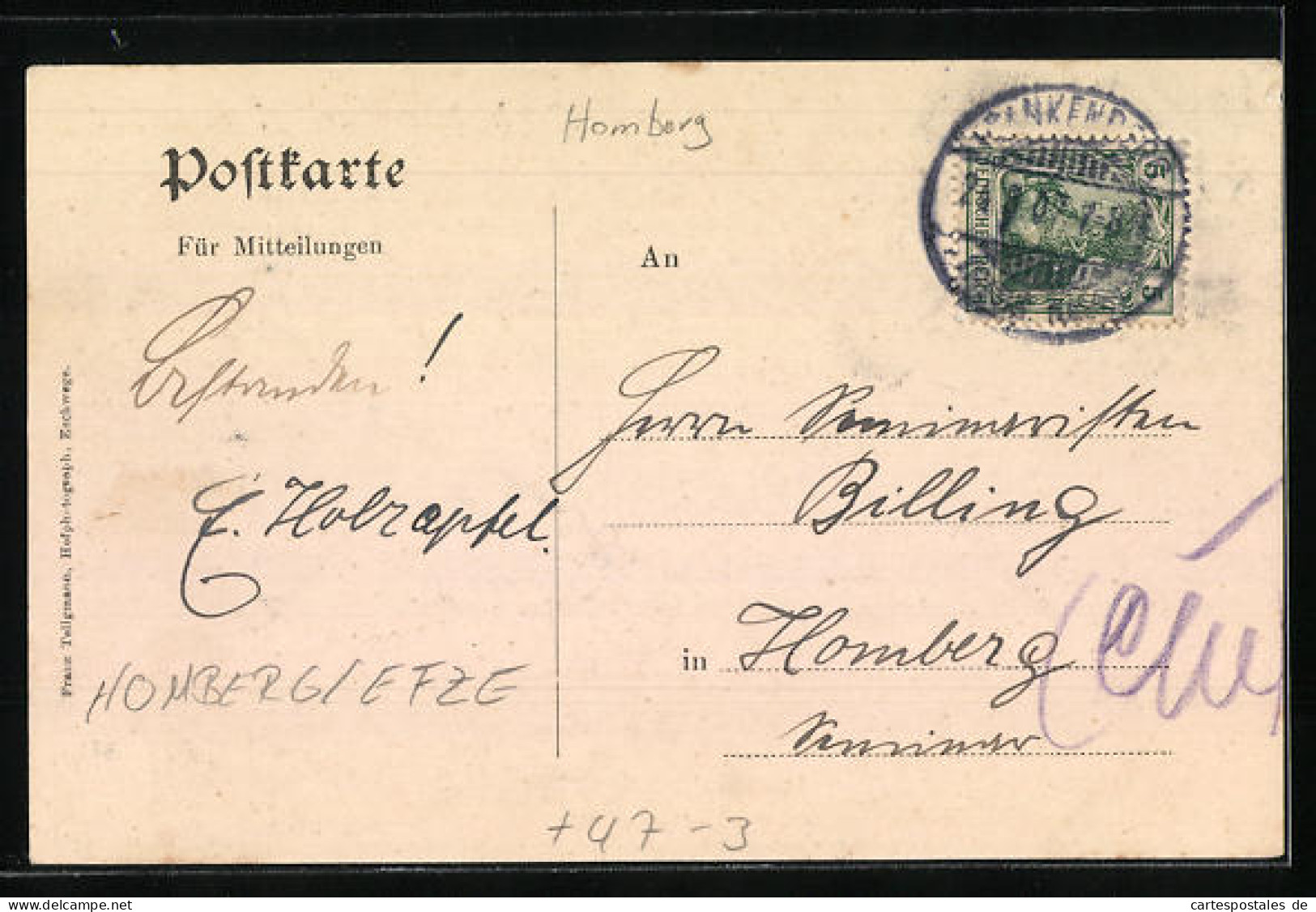 AK Homberg, Abschiedskommers August 1907  - Homberg