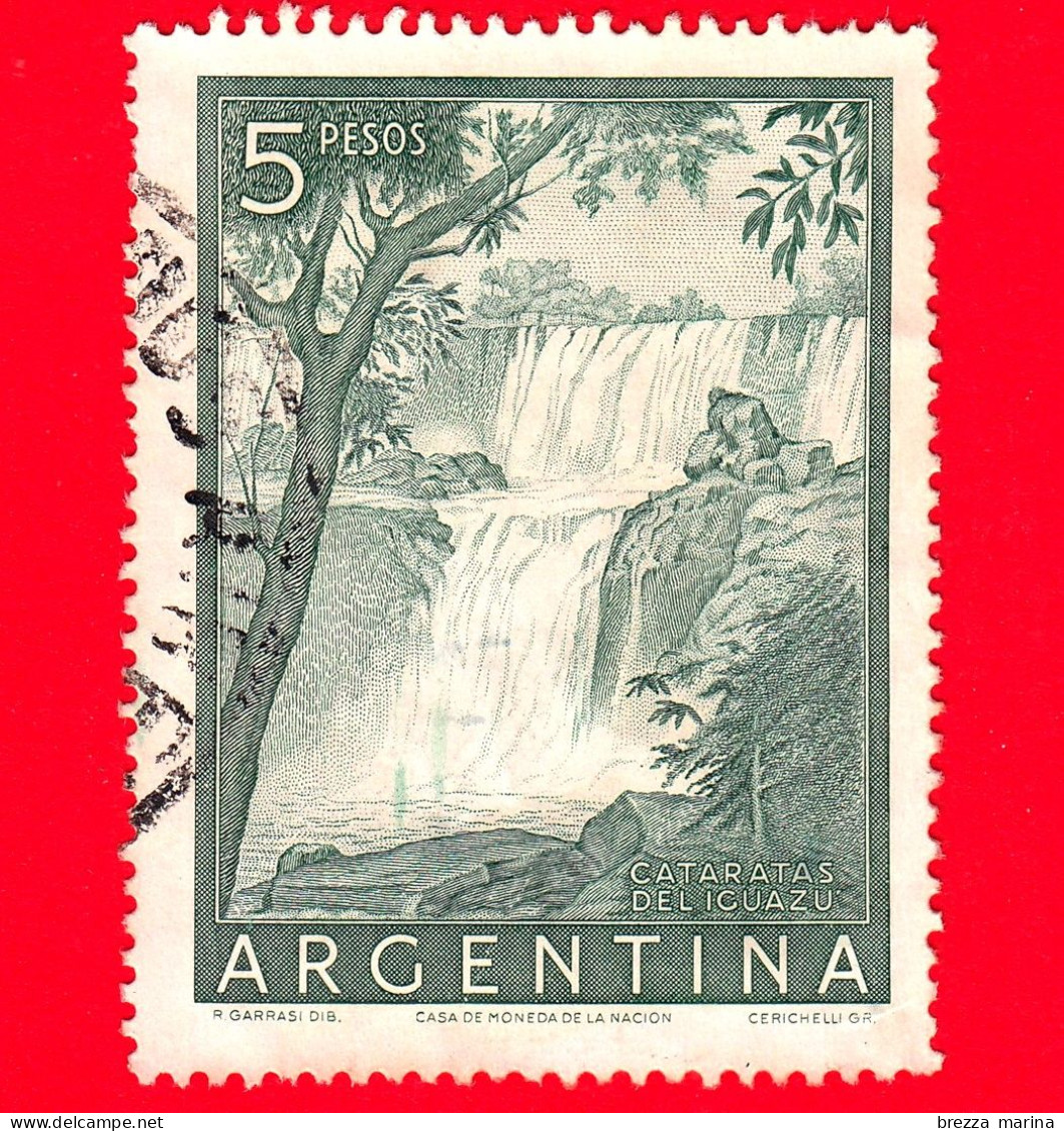 ARGENTINA - Usato - 1955 - Parchi Nazionali  - Cascate Dell'Iguazú - 5 - Gebraucht