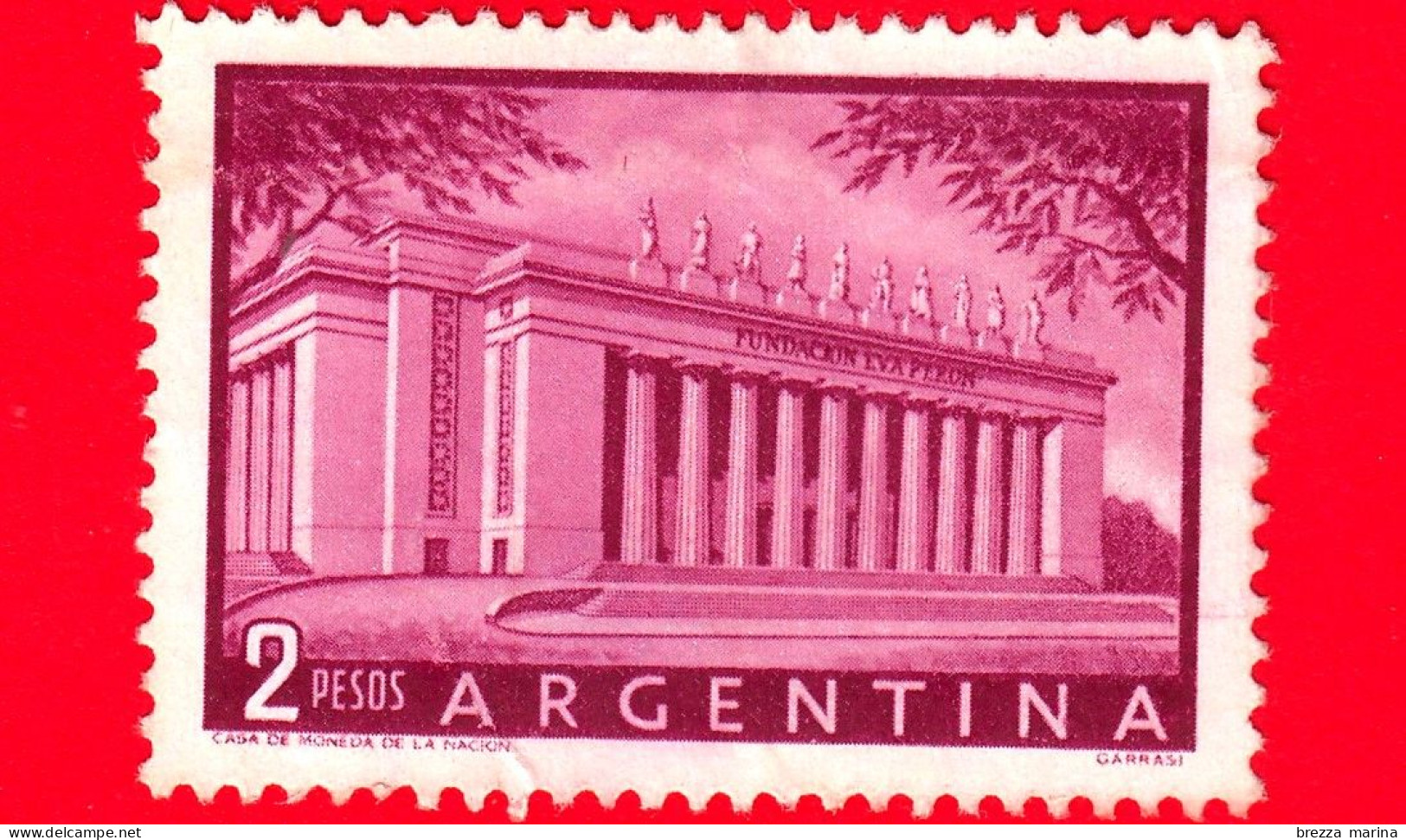 ARGENTINA - Usato - 1955 - Palazzo Della Fondazione Eva Perón - 2 - Used Stamps