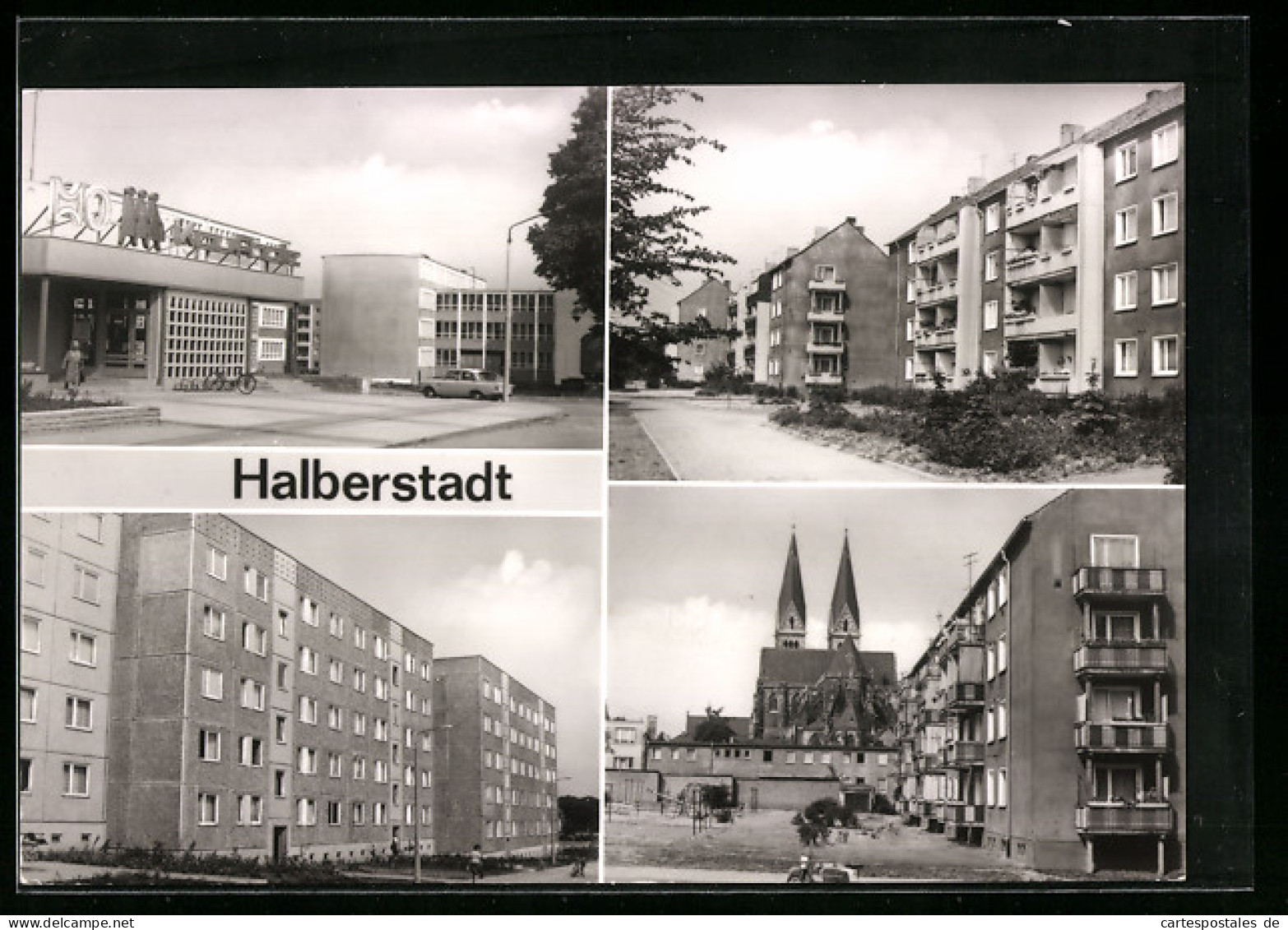 AK Halberstadt / Harz, Dom, Lindenweg, Clara Zetkin-Ring, Einkaufszentrum  - Halberstadt