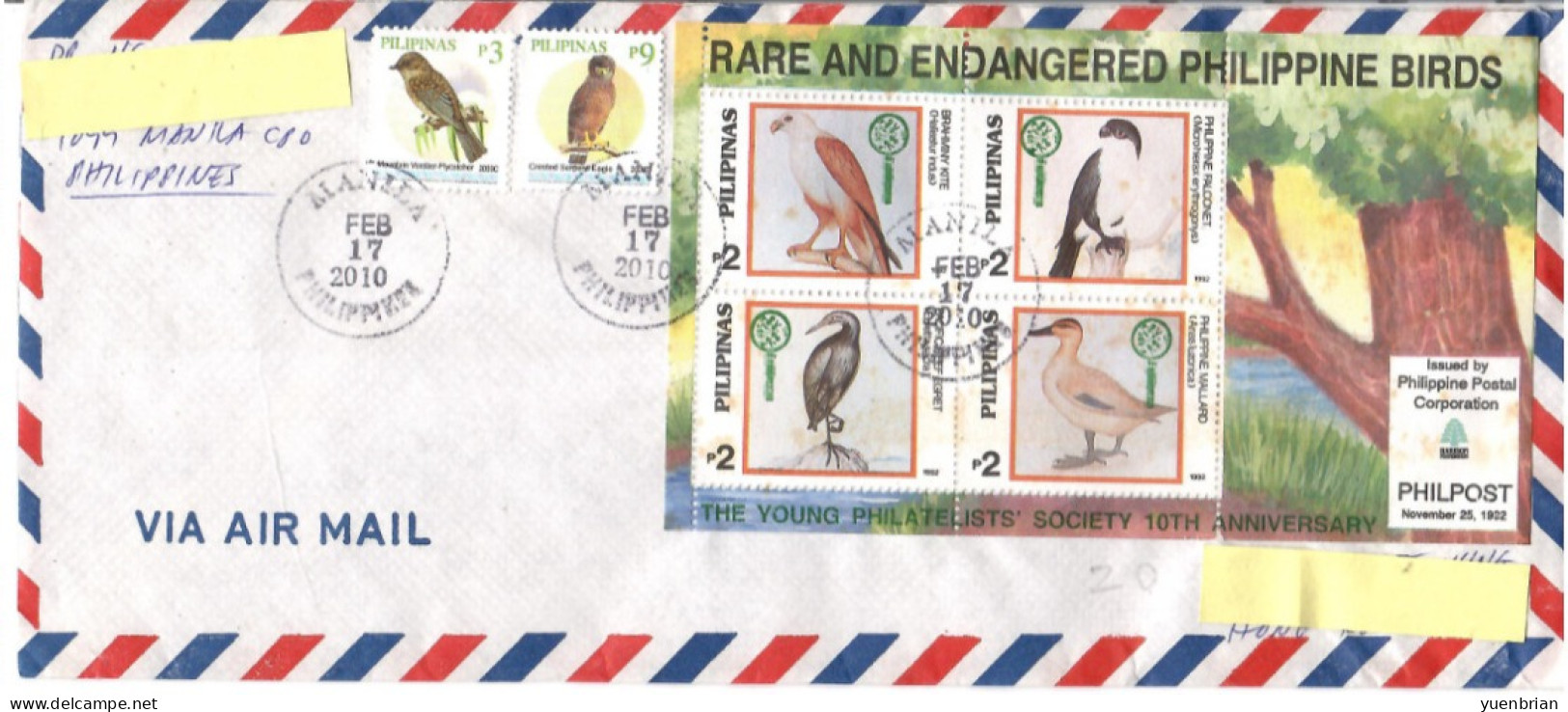 Philippines 2010, Bird, Birds, Eagle, Circulated Cover, Good Condition - Adler & Greifvögel