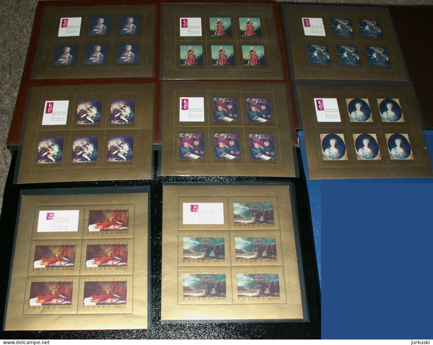 Poland 1967 - Mi.1808-15   European Paintings From Polish Museums - Set Of 8 Sheets - MNH - Ongebruikt