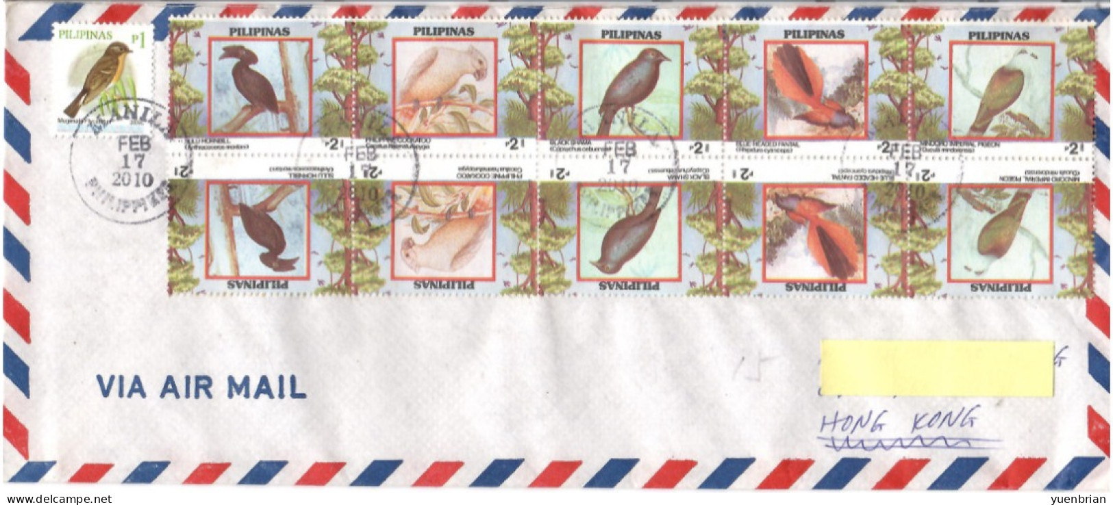 Philippines 2010, Bird, Birds, Parrot, Circulated Cover, Good Condition - Perroquets & Tropicaux
