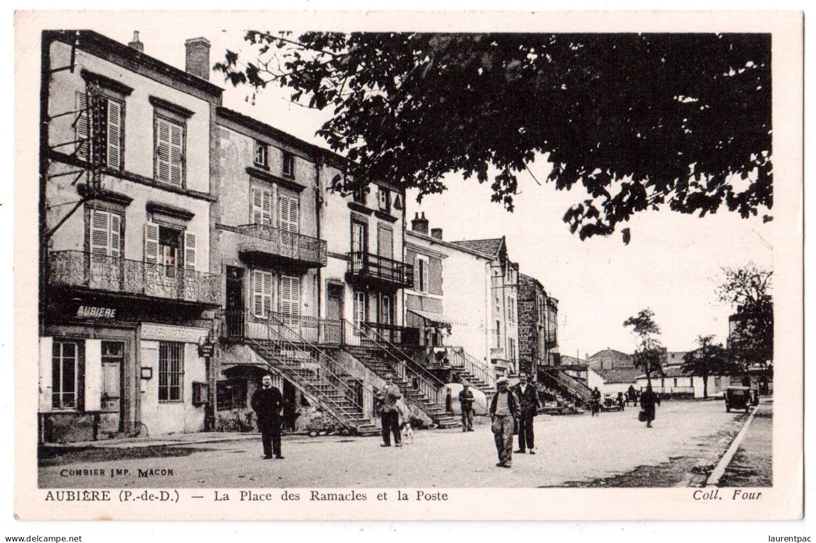 Aubière - La Place Des Ramacles Et La Poste - édit C.I.M. Combier - Four  + Verso - Aubiere
