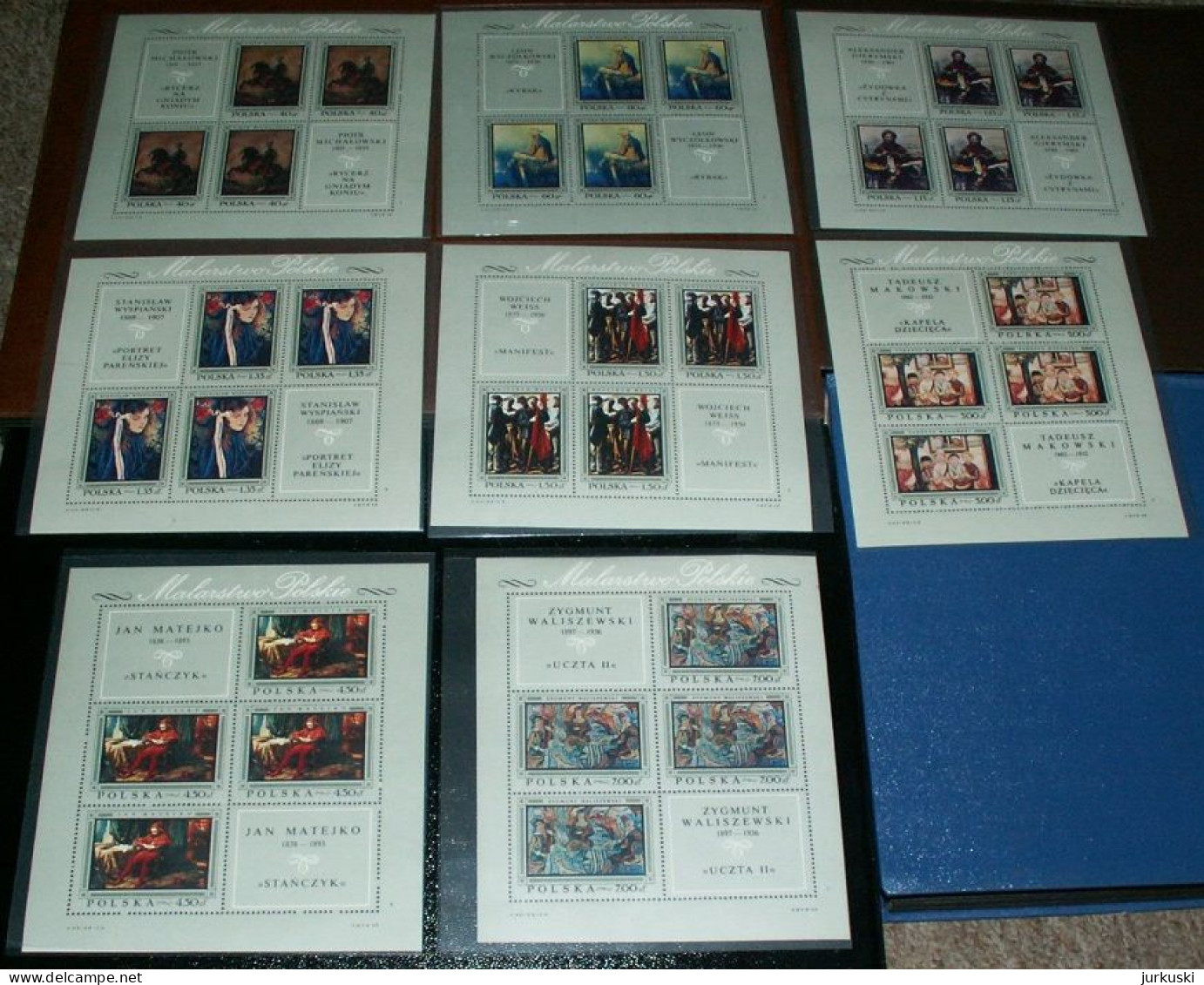 Poland 1968 - Mi.1864-71  - Polish Paintings  - Set Of 8 Sheets - MNH - Nuevos