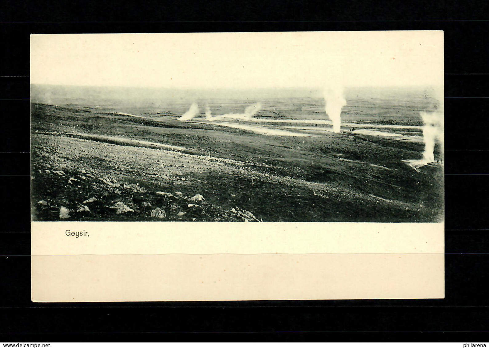 Iceland 1900: Photo Picture Card Flateyri To Wiesbaden, Geysir - Sonstige & Ohne Zuordnung