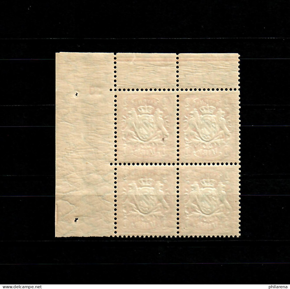 Bayern MiNr. 64x, Plattennummer 20, Eckrand-Viererblock VE2, Postfrisch, ** - Unused Stamps