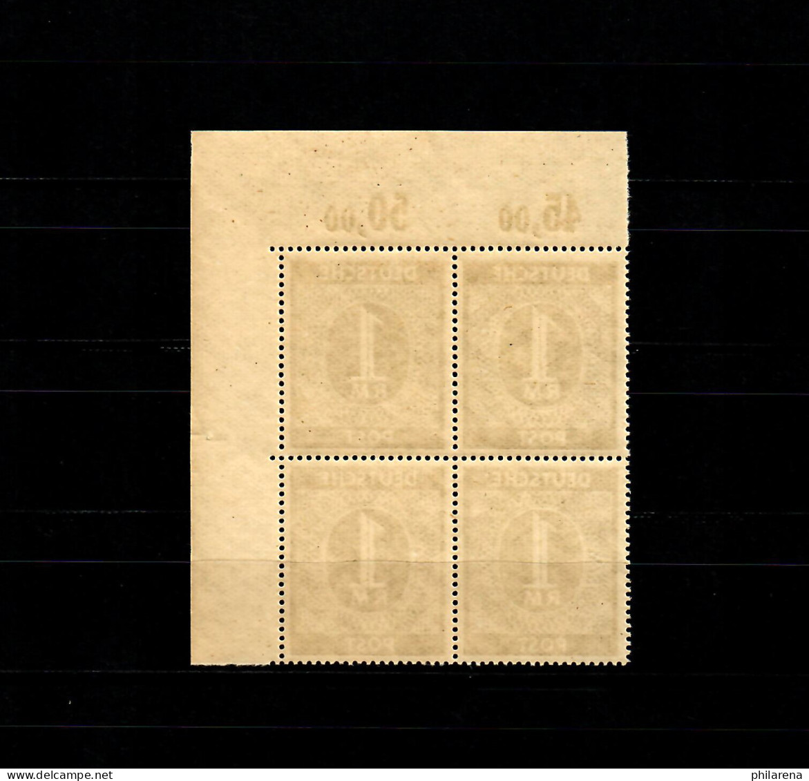 MiNr. 937y, **, Postfrischer Viererblock, Eckrand - Mint