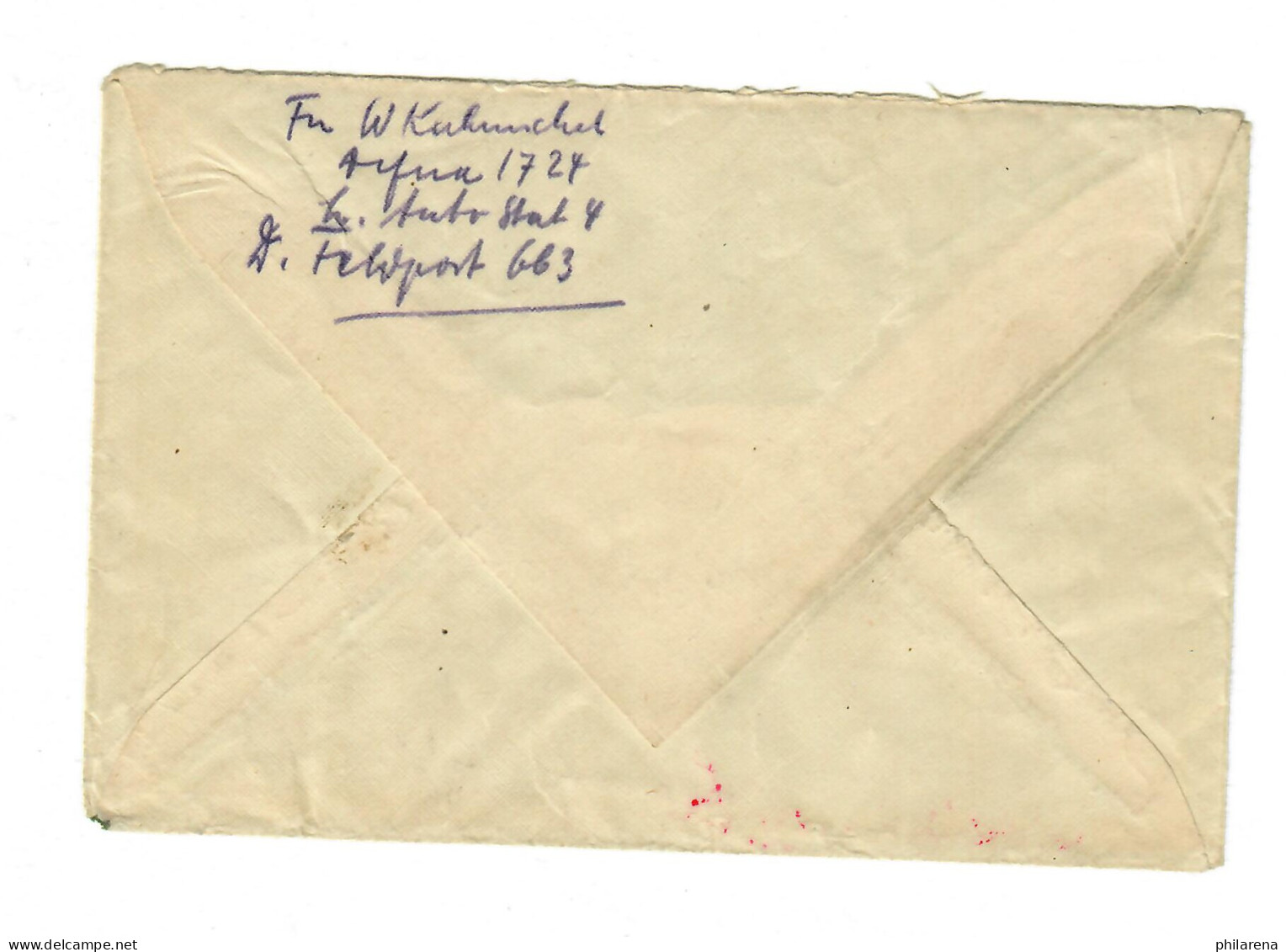 1918 FP-Brief Von Der Auto Station 4, Leichte Funkerstation, Mit 3 Sternen. Gaza - Feldpost (portvrij)