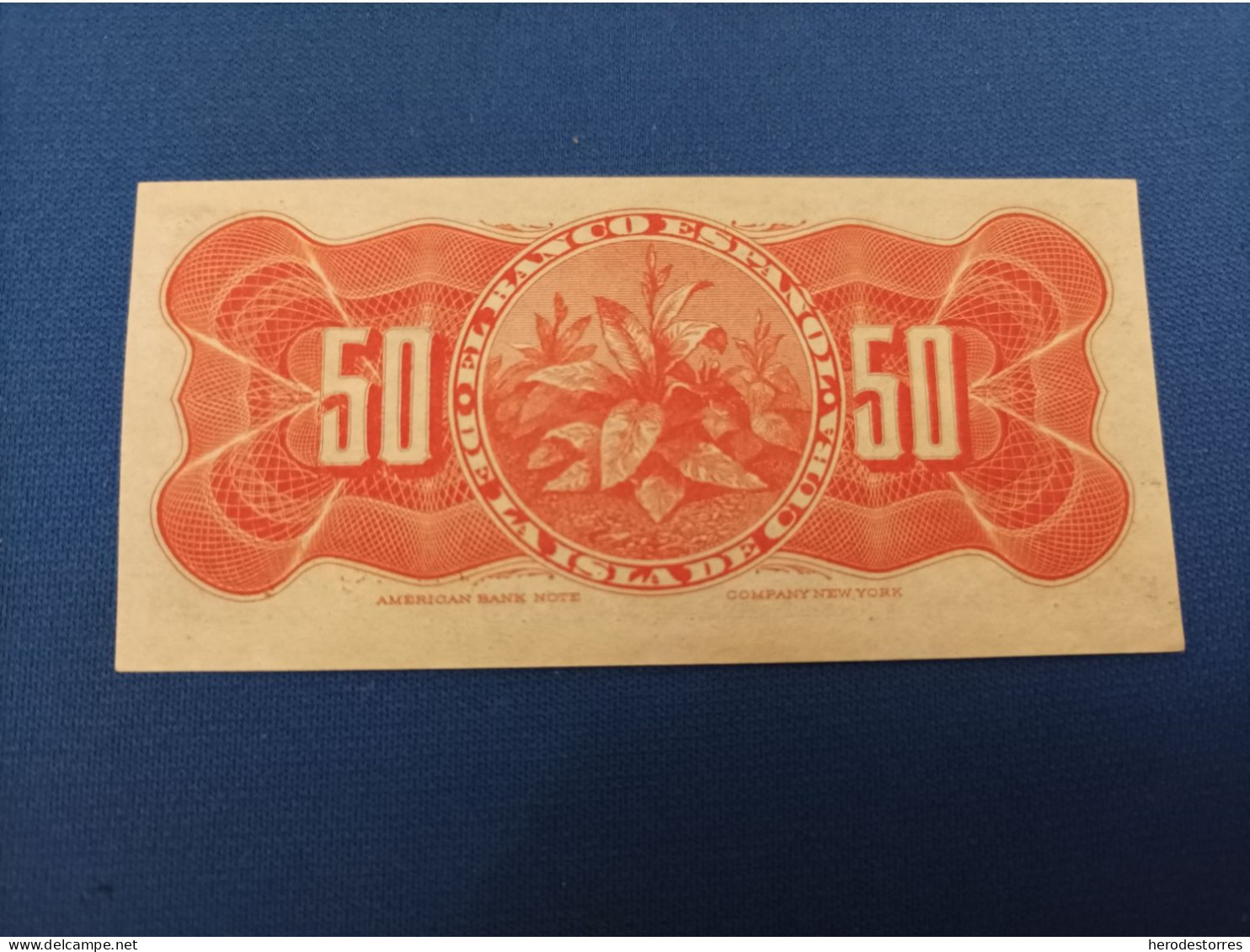 50 Centavos Banco Español, Isla De Cuba, Año 1896, UNC - 50 Peseten