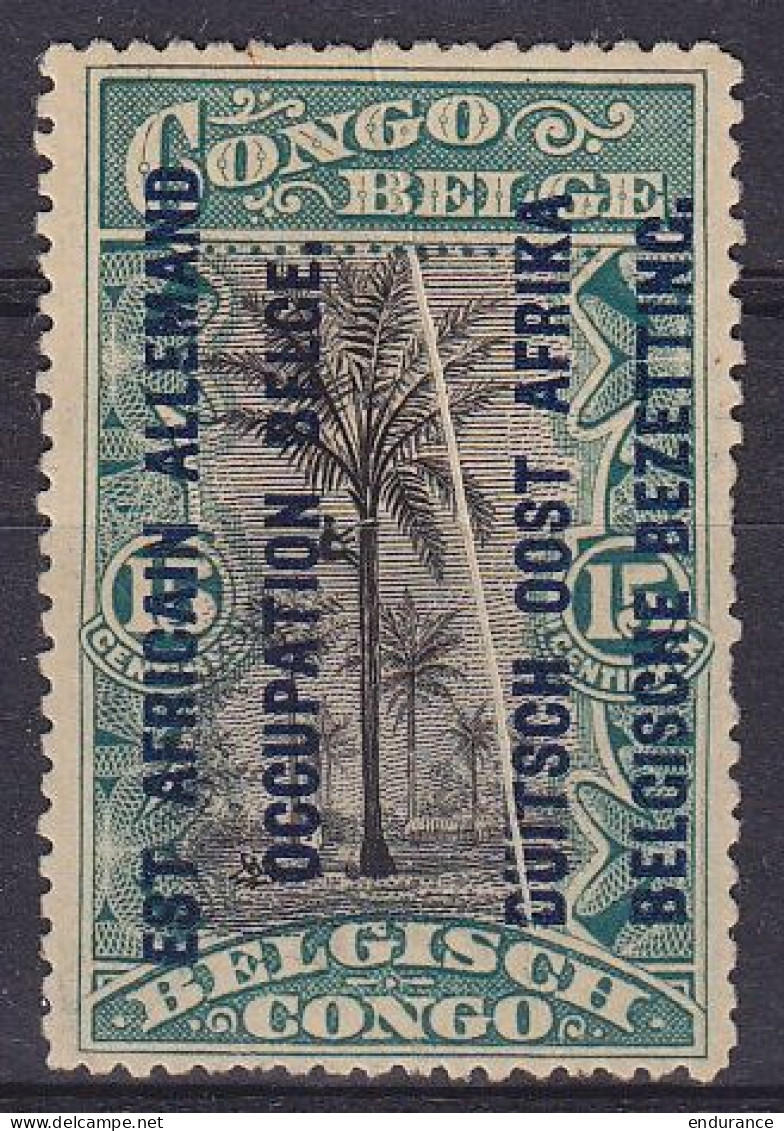 Est-Africain Allemand - Occupation Belge - N°30 ** Pli Accordéon Vertical 1916 - Superbe - Unused Stamps