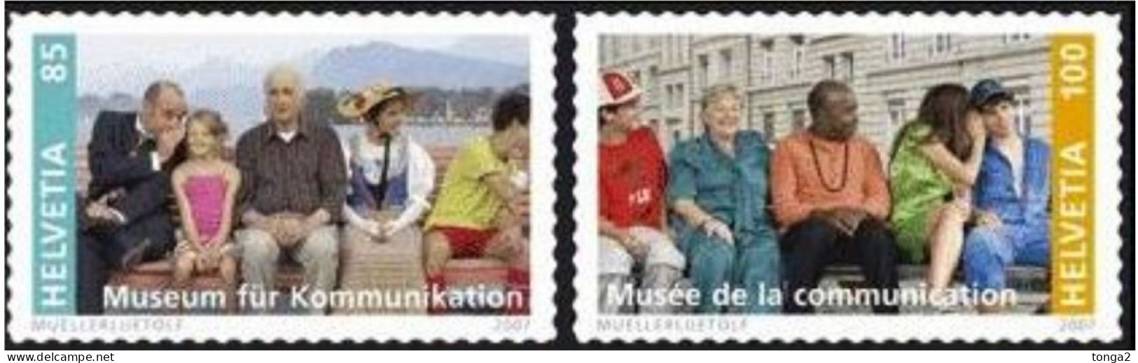 Switzerland 2007 Set Of 2 - Plastic Lenticular Motion 3D Stamps - Unusual - Ungebraucht