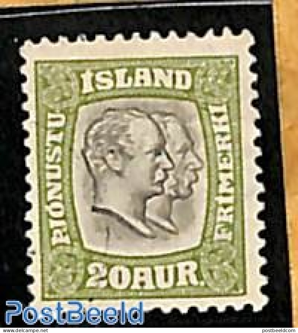 Iceland 1907 20A, On Service, Stamp Out Of Set, Unused (hinged) - Otros & Sin Clasificación