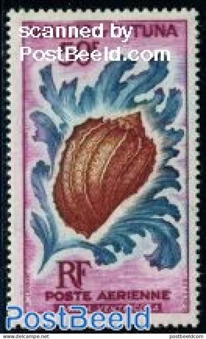 Wallis & Futuna 1962 50F, Stamp Out Of Set, Mint NH, Nature - Shells & Crustaceans - Marine Life