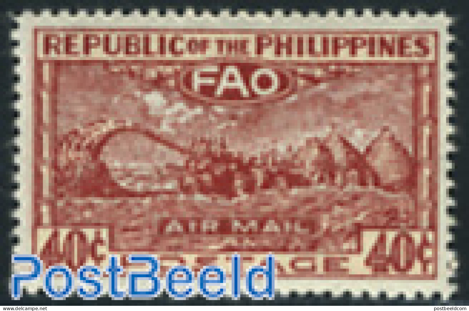 Philippines 1948 40c, Stamp Out Of Set, Mint NH, Various - Agriculture - Agricultura