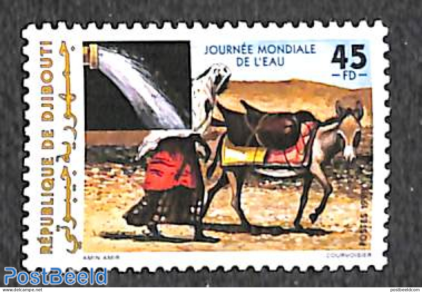 Djibouti 1998 Int. Water Day 1v, Mint NH, Nature - Cattle - Water, Dams & Falls - Djibouti (1977-...)