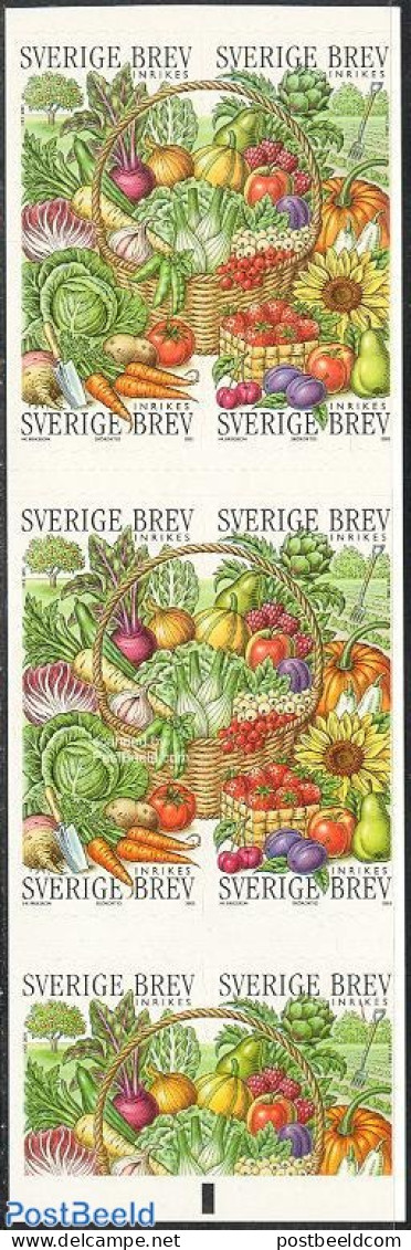 Sweden 2003 Vegetables Booklet, Mint NH, Health - Food & Drink - Stamp Booklets - Ongebruikt