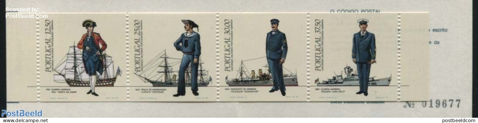Portugal 1983 Uniforms Booklet, Mint NH, Various - Stamp Booklets - Uniforms - Ongebruikt