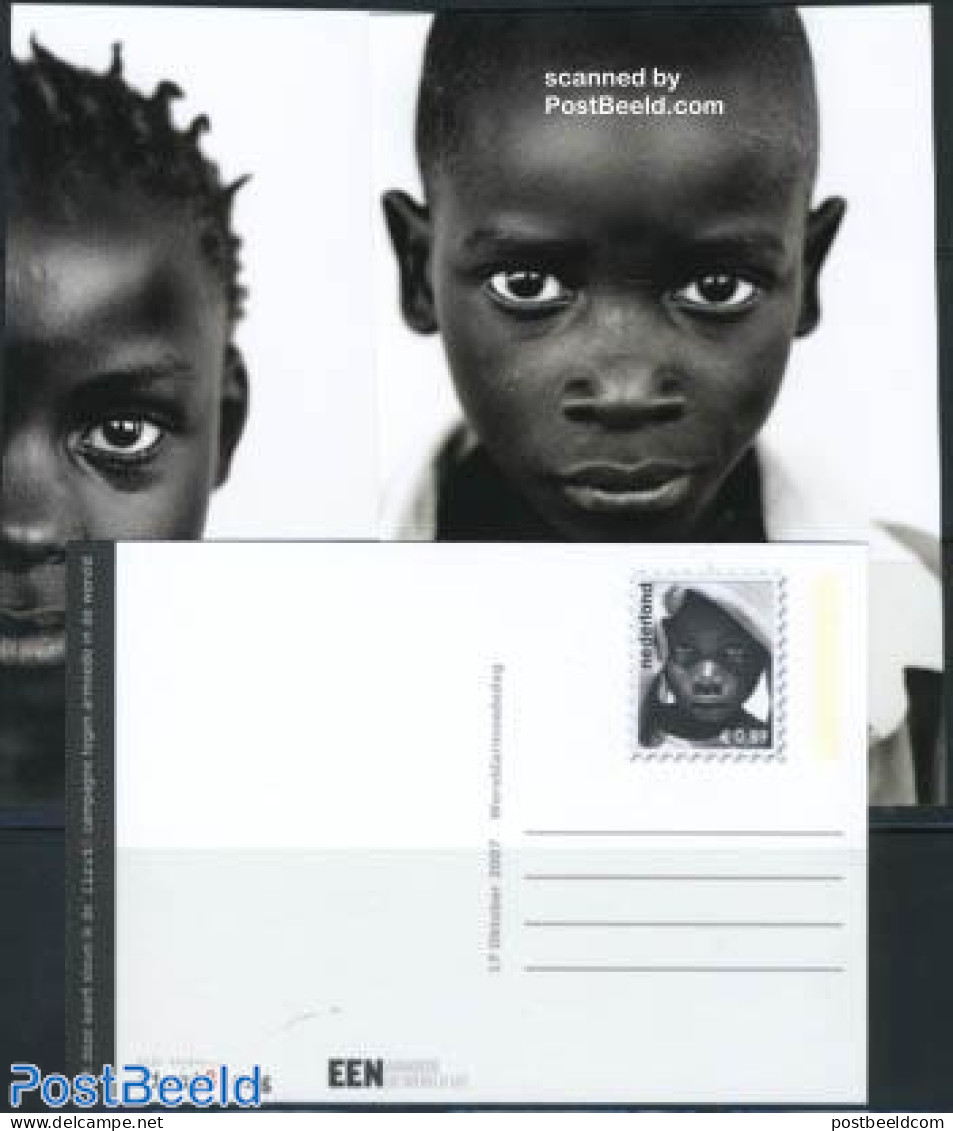 Netherlands 2007 Postcard Set World Poverty Day (3 Cards), Unused Postal Stationary - Cartas & Documentos