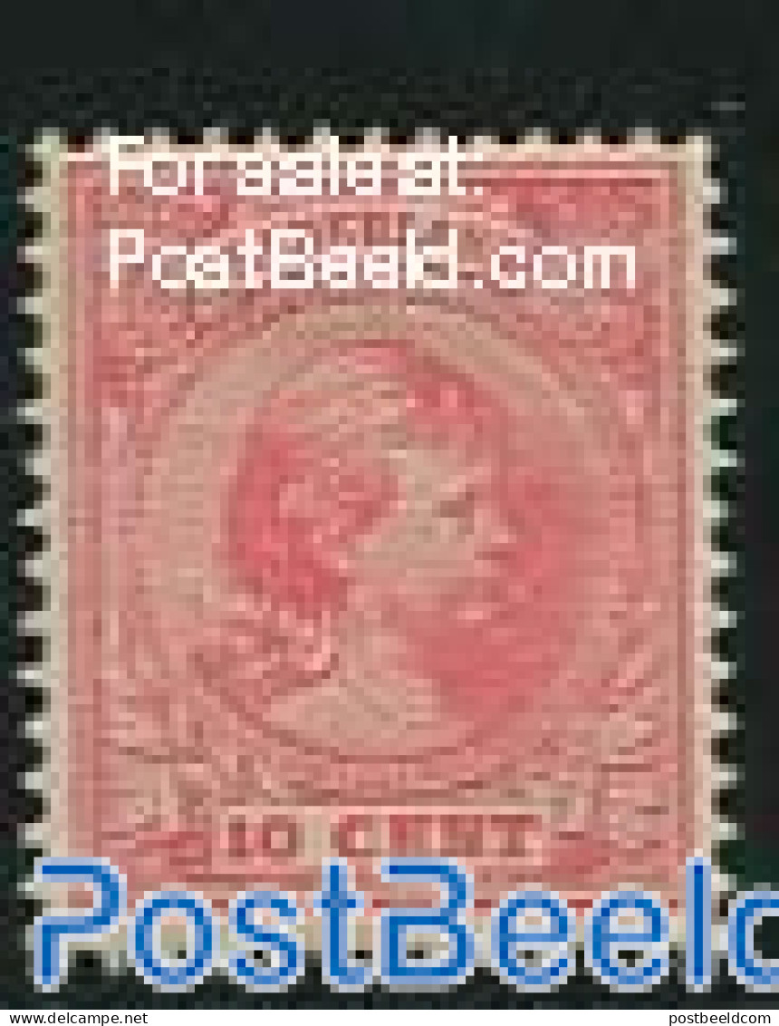 Netherlands 1891 10c, Stamp Out Of Set, Unused (hinged) - Ongebruikt