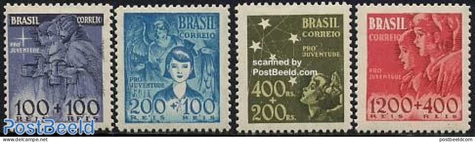 Brazil 1939 Youth Stamps 4v, Mint NH - Nuevos