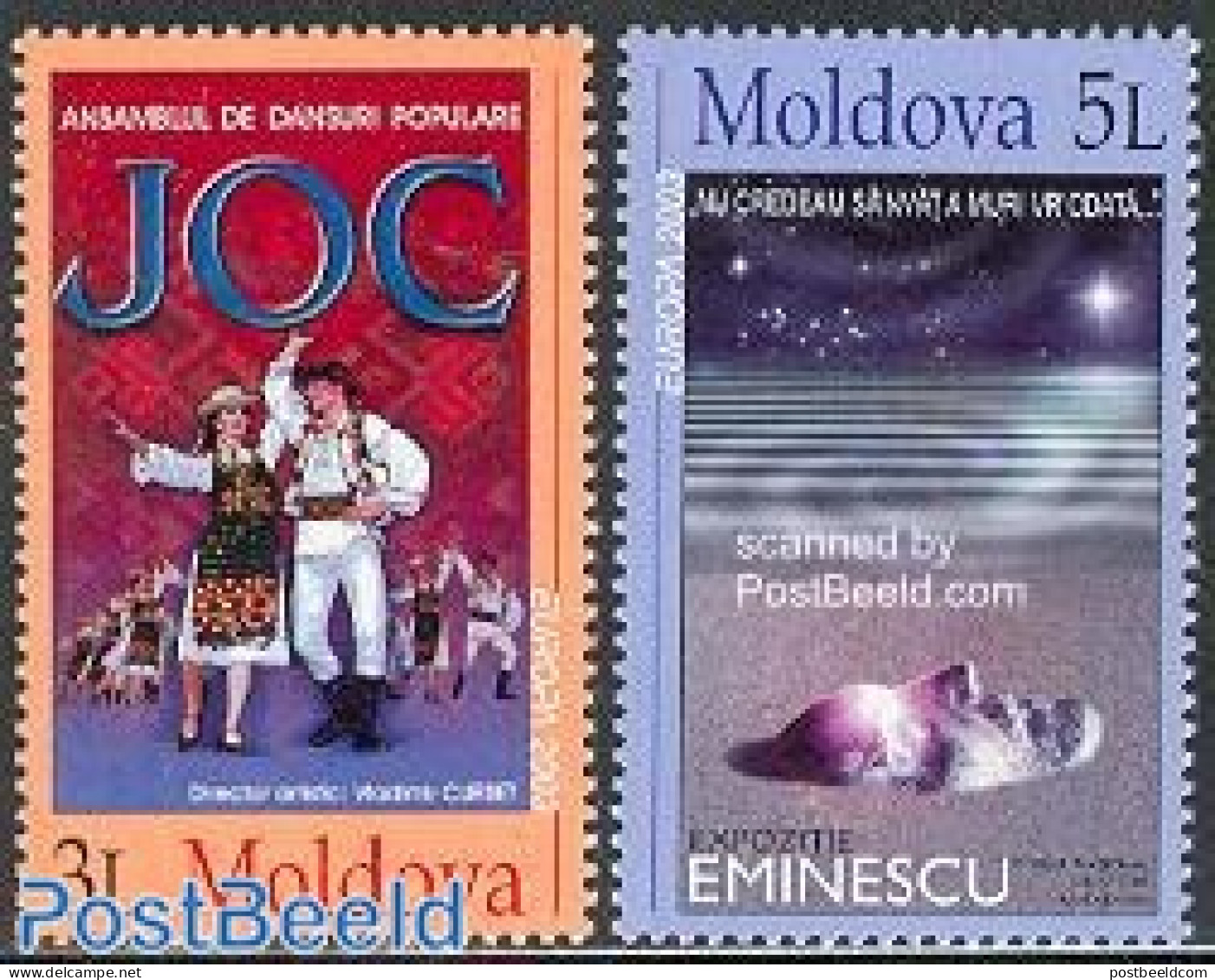 Moldova 2003 Europa, Poster Art 2v, Mint NH, History - Performance Art - Various - Europa (cept) - Dance & Ballet - Fo.. - Dance