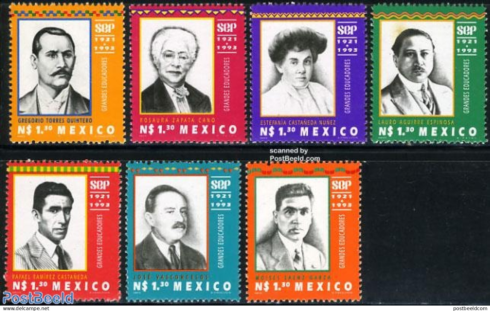 Mexico 1994 Education Secretatiat 7v, Mint NH, Science - Education - Mexiko