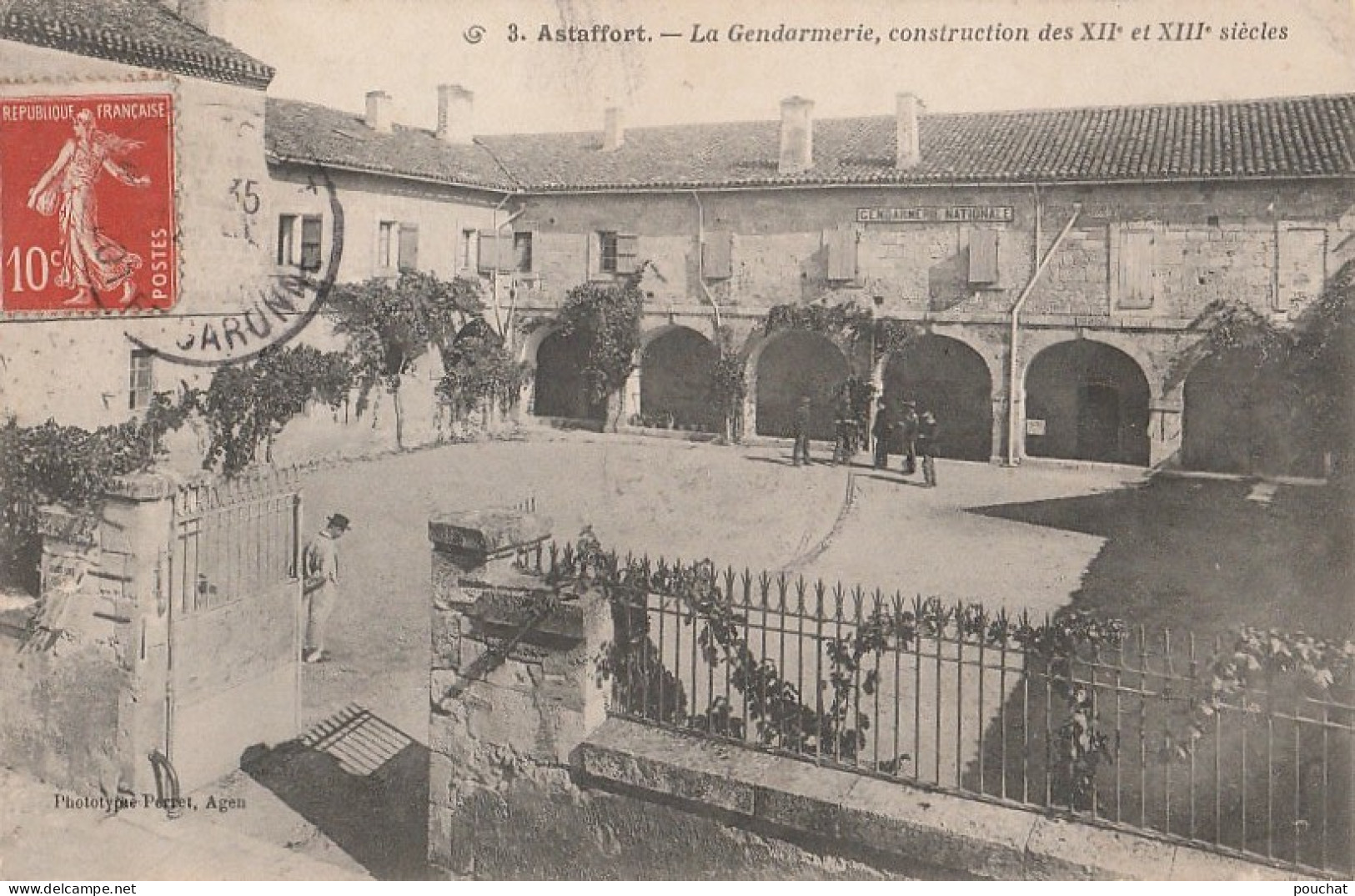 A12-47) ASTAFFORT - LA GENDARMERIE , CONSTRUCTION DES XII° ET XIII° SIECLES - (ANIMEE - GENDARMES) - Astaffort