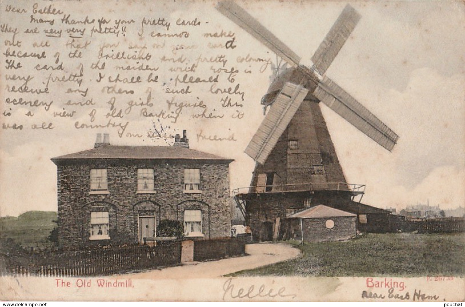 A16- THE OLD WINDMILL - BARKING - (MOULIN A VENT - OBLITERATION DE 1905 - 2 SCANS) - Other & Unclassified