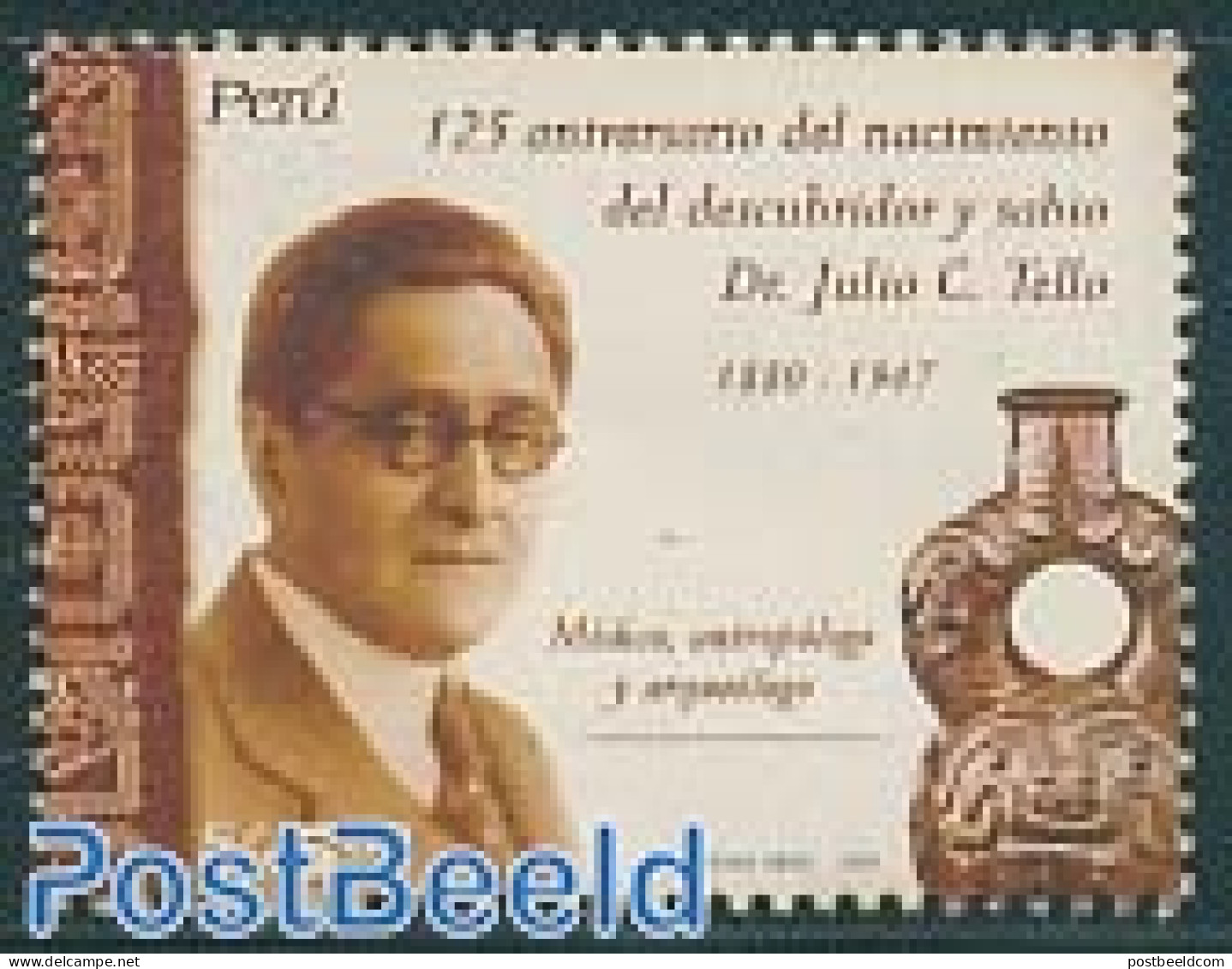 Peru 2005 Dr. Julio Tello 1v, Mint NH, History - Archaeology - History - Arqueología