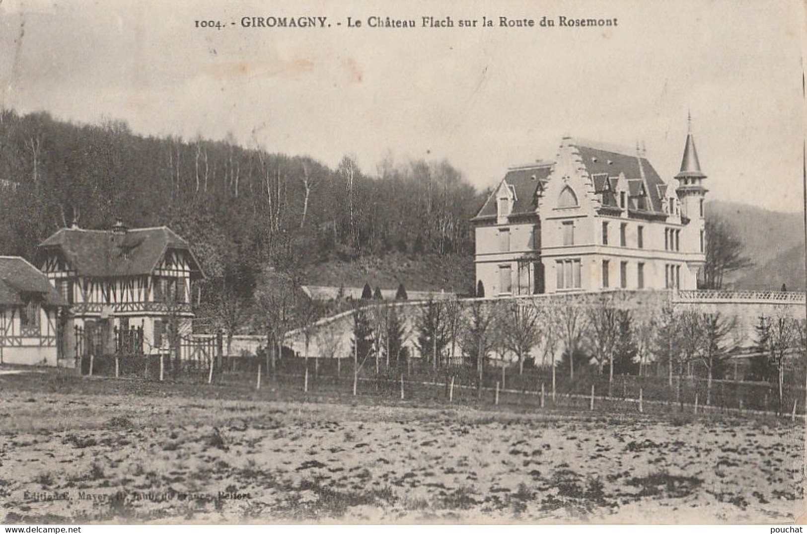 B6- 90) GIROMAGNY - LE CHATEAU FLACH  SUR LA ROUTE DU ROSEMENT  - 2 SCANS) - Giromagny