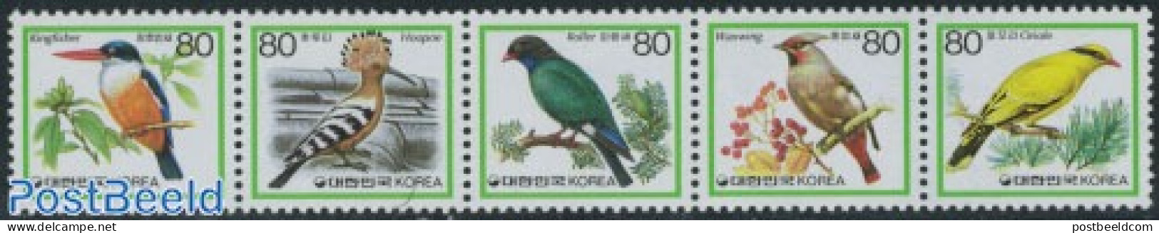 Korea, South 1986 Birds 5v [::::], Mint NH, Nature - Birds - Kingfishers - Korea, South