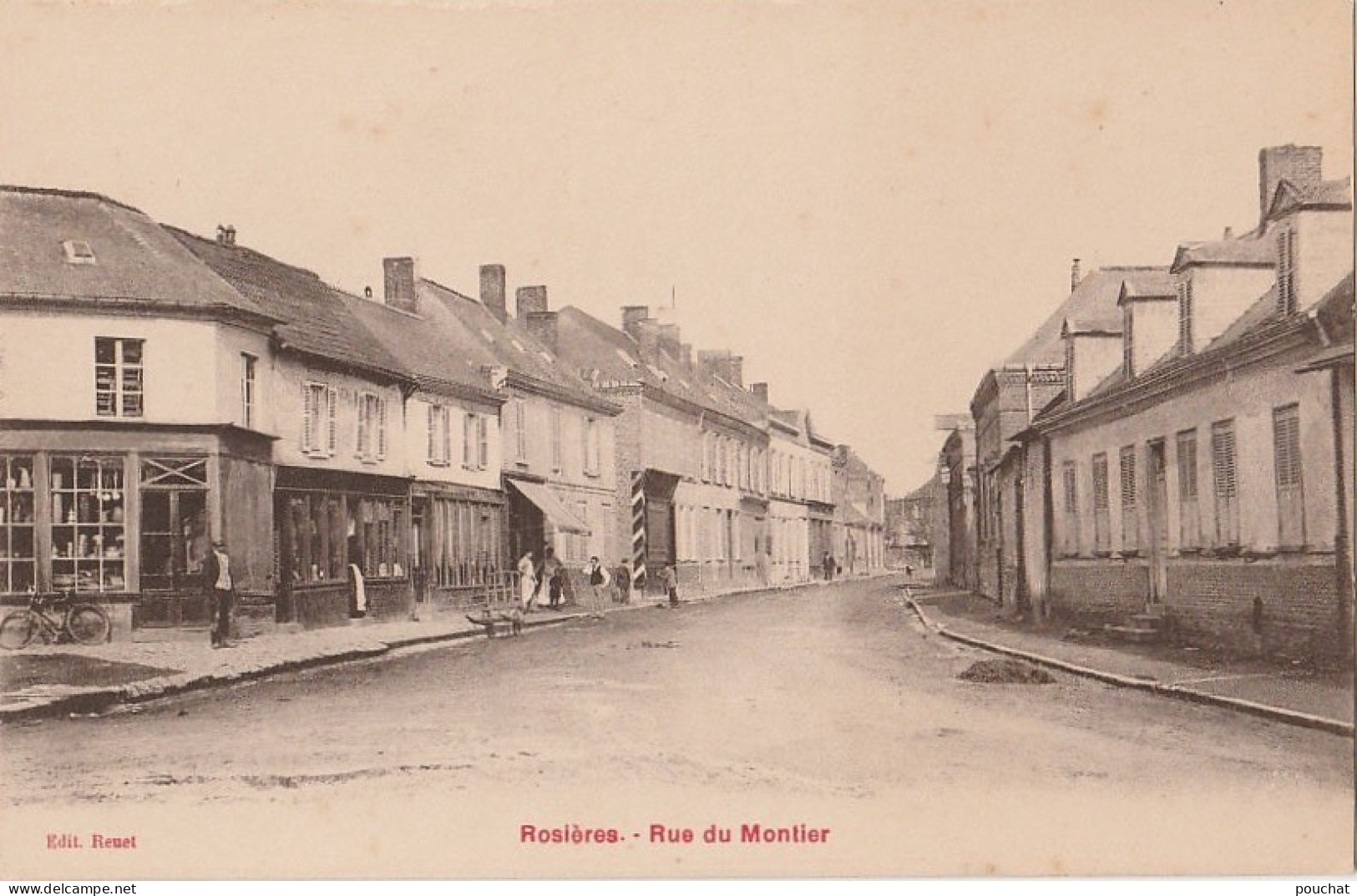 B17-80) ROSIERES EN SANTERRE (SOMME) RUE DU MONTIER  - (ANIMEE - 2 SCANS) - Rosieres En Santerre