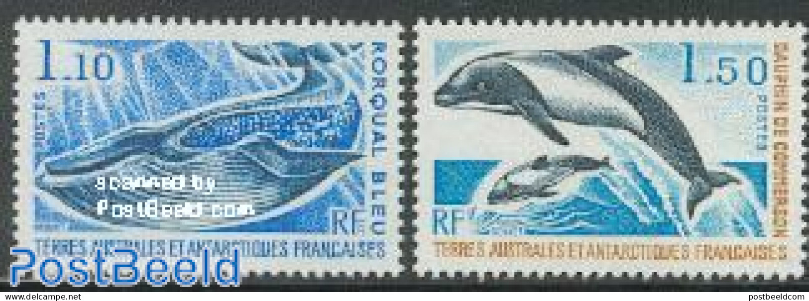 French Antarctic Territory 1977 Sea Mammals 2v, Mint NH, Nature - Sea Mammals - Neufs