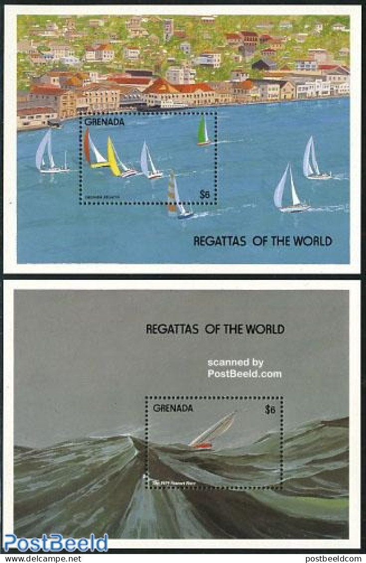 Grenada 1992 Sailing Regatta 2 S/s, Mint NH, Sport - Transport - Sailing - Sport (other And Mixed) - Ships And Boats - Sailing