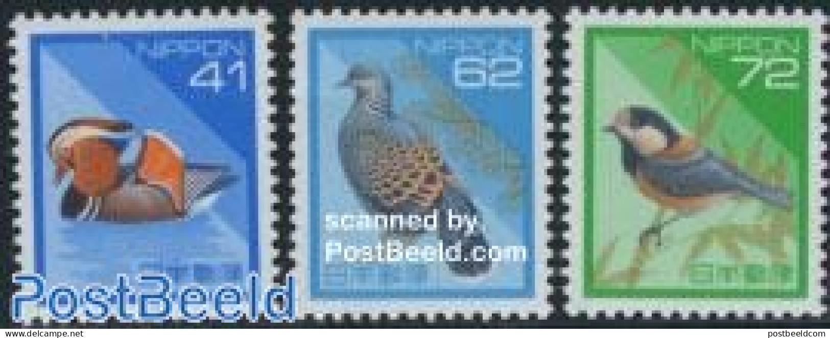 Japan 1992 Birds 3v, Mint NH, Nature - Birds - Ducks - Pigeons - Ongebruikt