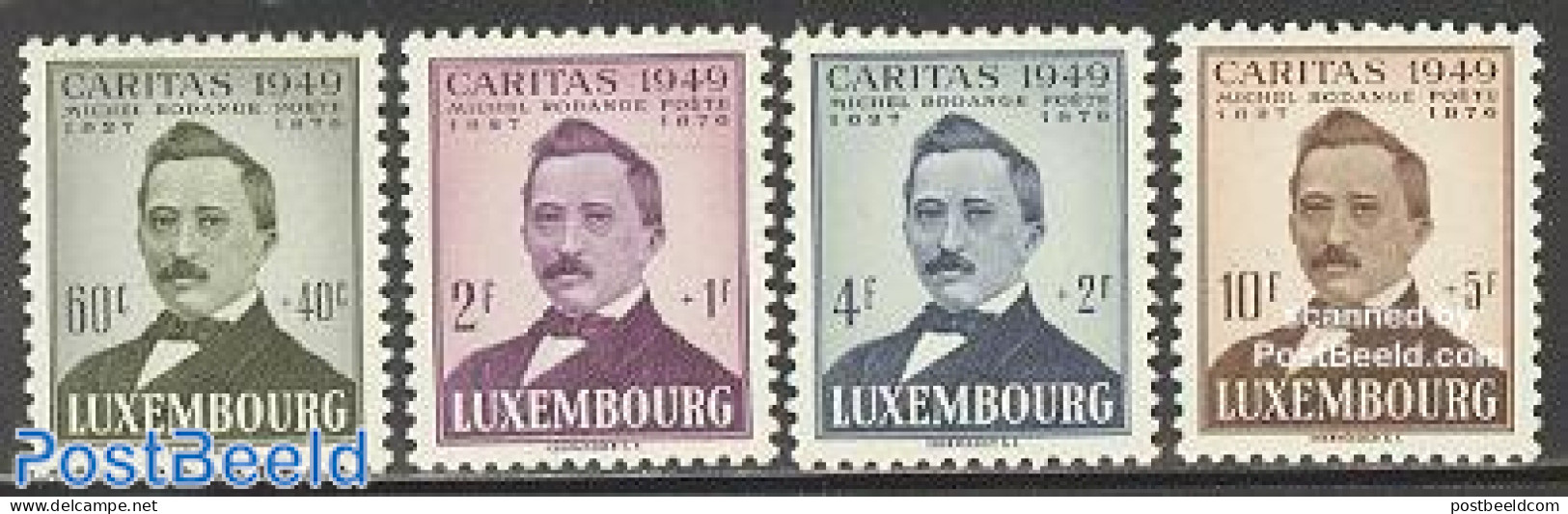 Luxemburg 1949 Caritas, M. Rodange 4v, Mint NH, Art - Authors - Unused Stamps