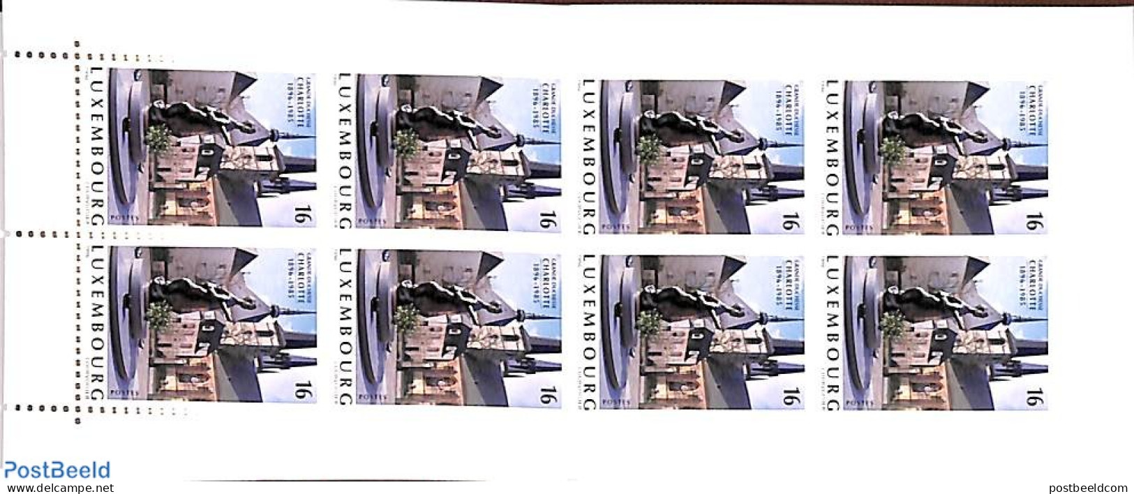 Luxemburg 1996 Charlotte Booklet, Mint NH, History - Kings & Queens (Royalty) - Stamp Booklets - Art - Sculpture - Ungebraucht