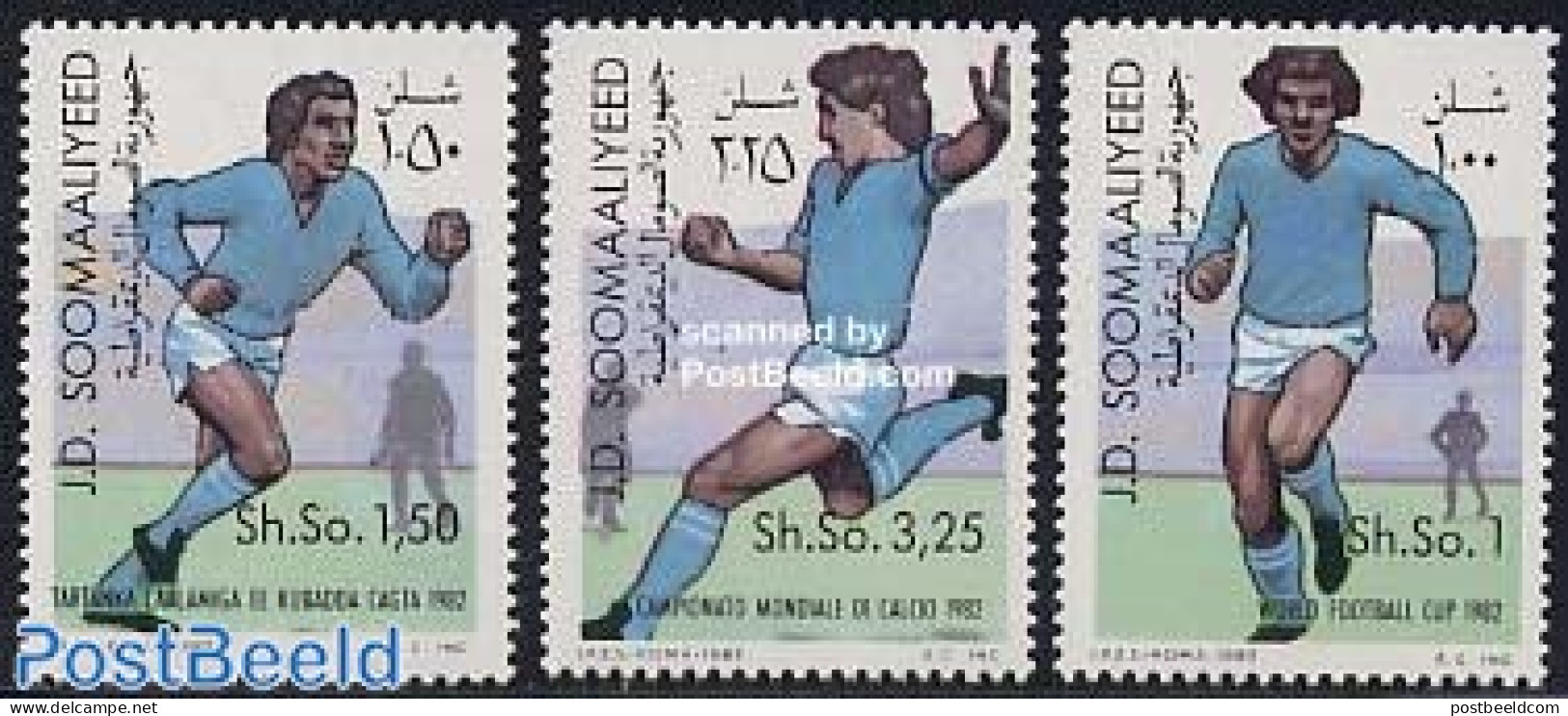 Somalia 1982 World Cup Football Spain 3v, Mint NH, Sport - Football - Somalië (1960-...)