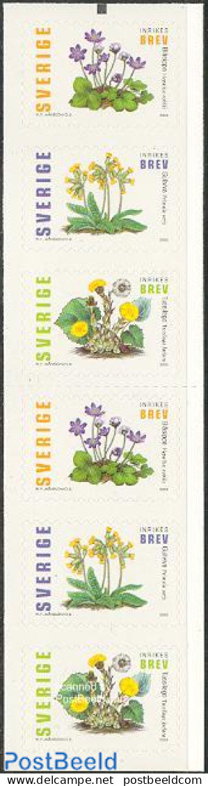 Sweden 2003 Spring Flowers Booklet, Mint NH, Nature - Flowers & Plants - Stamp Booklets - Neufs