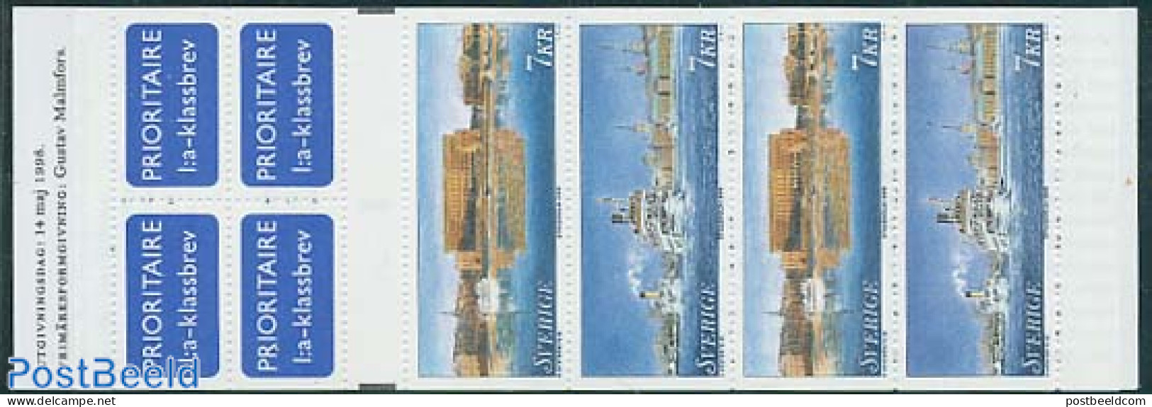 Sweden 1998 Stockholm Eur.cult.capital 2x2v In Booklet, Mint NH, History - Transport - Europa Hang-on Issues - Stamp B.. - Nuevos