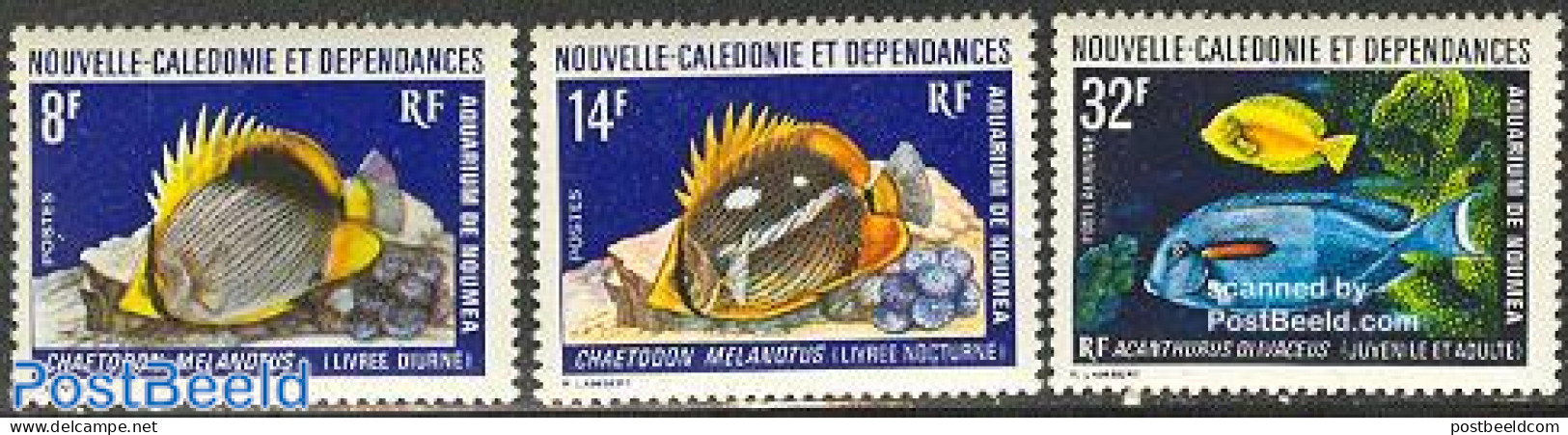 New Caledonia 1973 Noumea Aquarium 3v, Mint NH, Nature - Fish - Unused Stamps