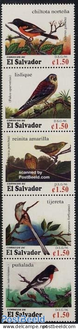 El Salvador 1996 Migrating Birds 5v [::::], Mint NH, Nature - Birds - El Salvador