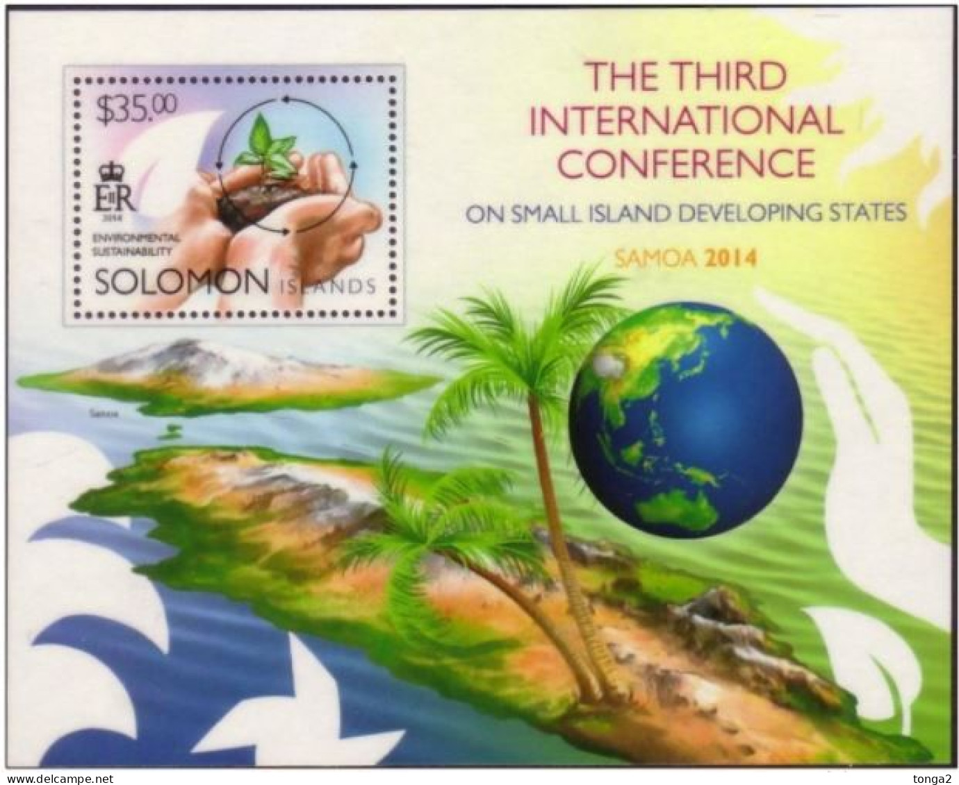 Solomon Islands 2014 - Plastic S/S - Shows Palm Tree And Plant Unusual - Solomon Islands (1978-...)