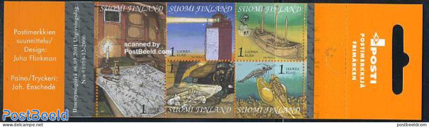 Finland 2001 Gulf Of Finland Booklet, Mint NH, Transport - Various - Stamp Booklets - Ships And Boats - Lighthouses & .. - Nuevos