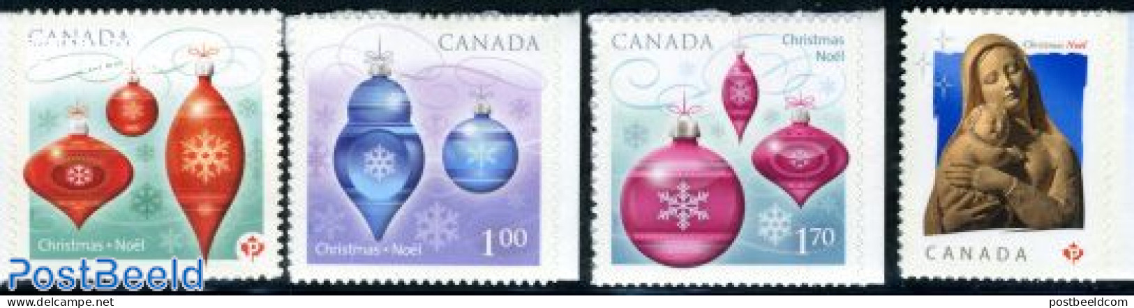 Canada 2010 Christmas 4v S-a, Mint NH, Religion - Christmas - Unused Stamps