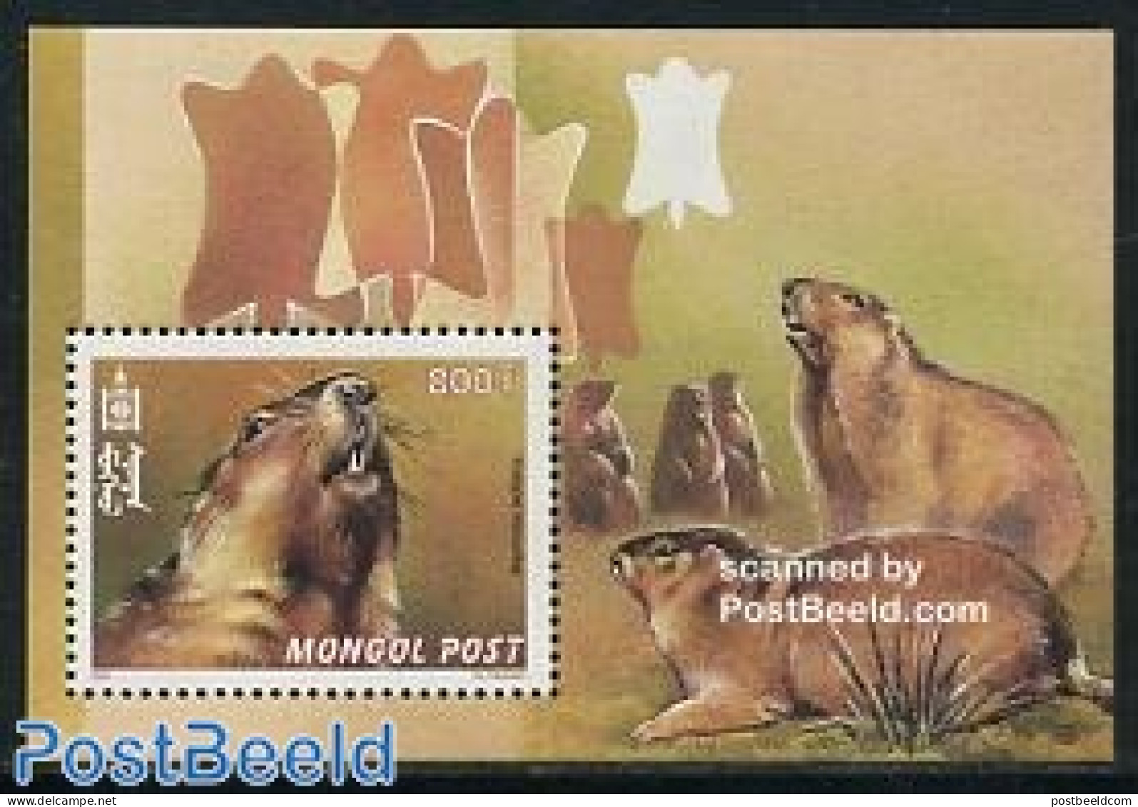 Mongolia 2000 Marmots S/s, Mint NH, Nature - Animals (others & Mixed) - Mongolie